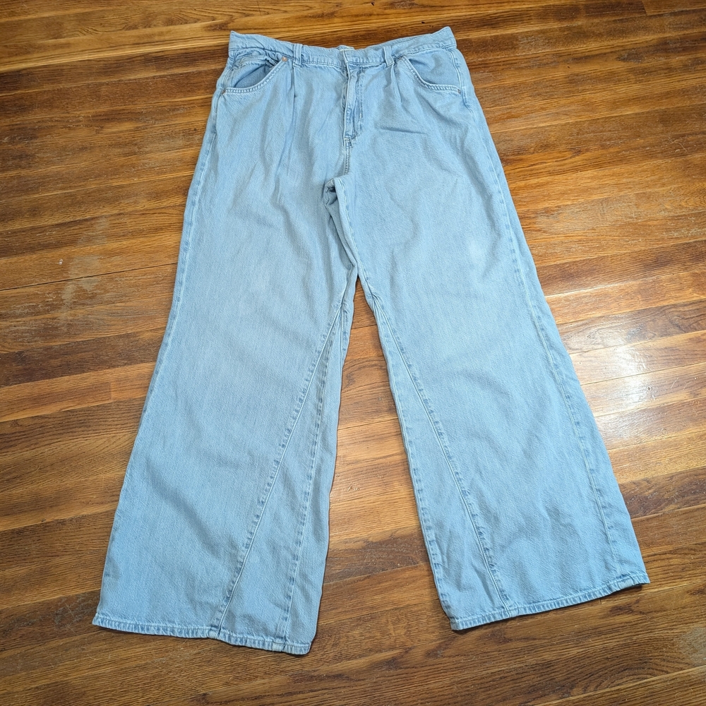 We the Free People Women's Mid-Rise Wide Leg Barrel Jeans Size 32